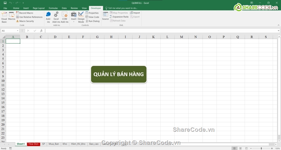 quản lý bán nước VBA,Quản lý bán hàng VBA,Code VBA quản lý bán hàng